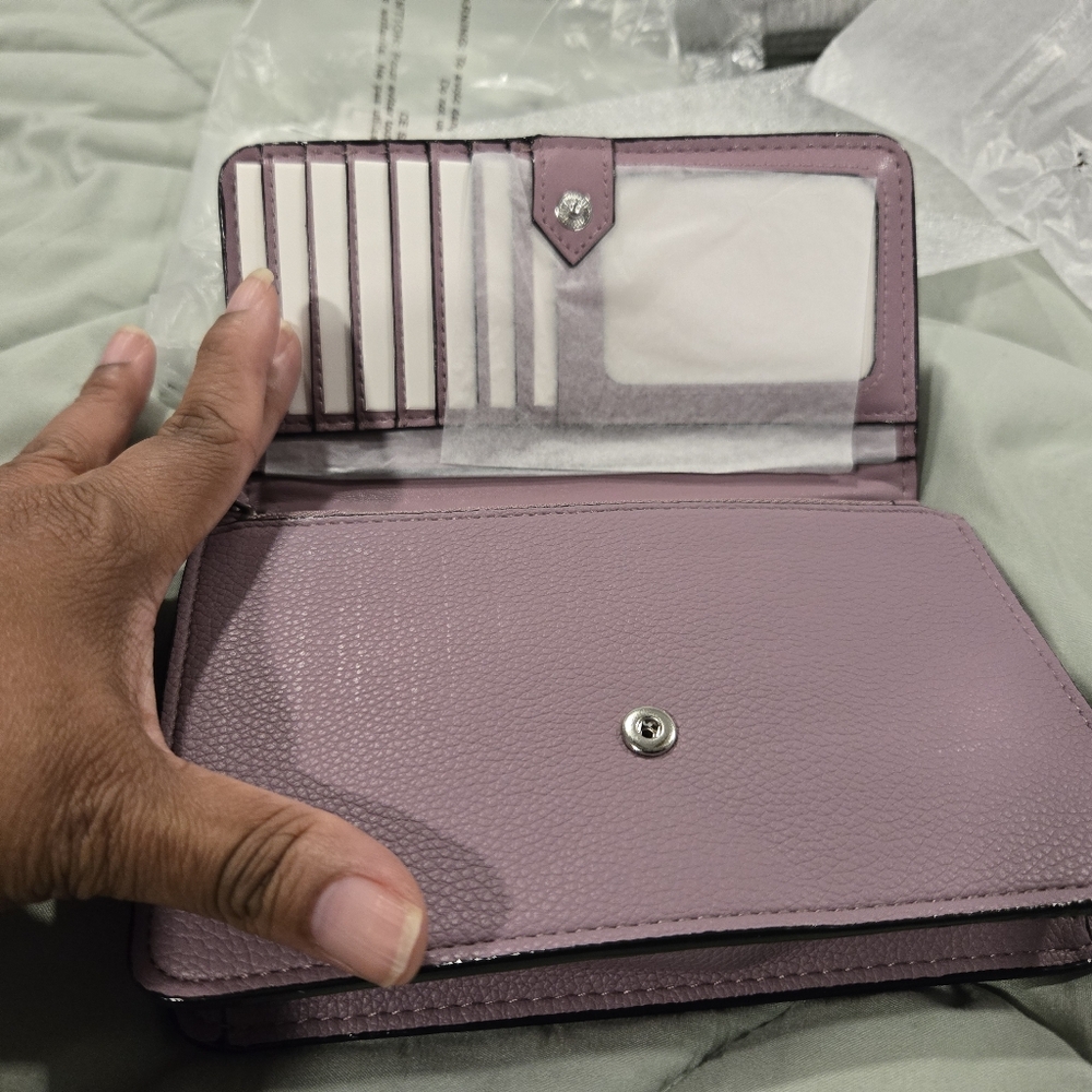 NWT Victoria's Secret Purple Quilted Crossbody Bag and Wallet Set - Picture 11 of 14